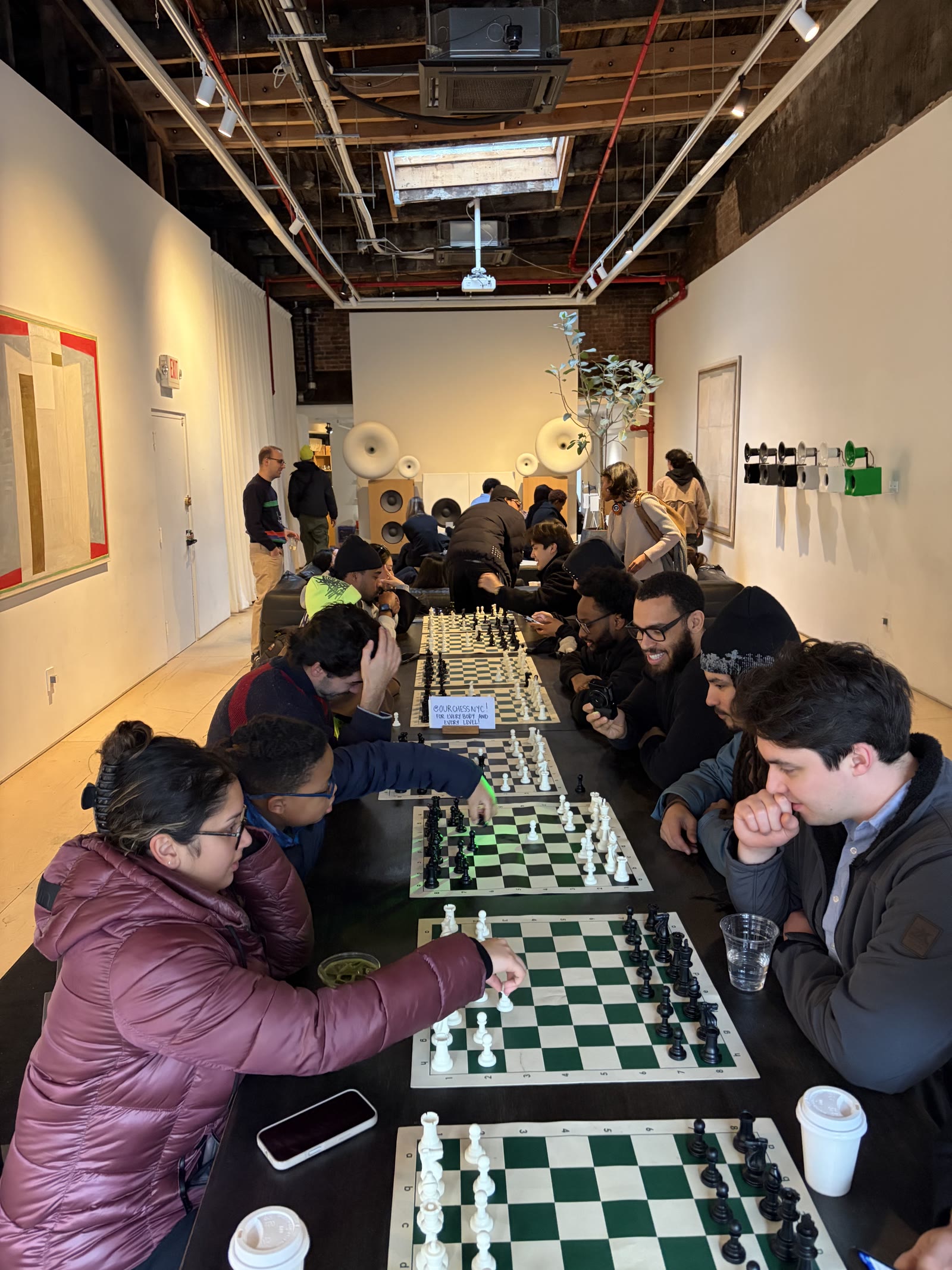 Xavier playing chess in the community 2